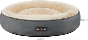 Cama para cães 70 x 18 cm (Ø x A) cinzenta escura