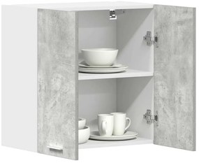 Armário de parede da cozinha concreto cinza 60x31x60 cm