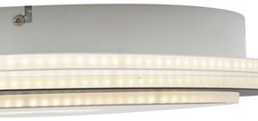 Plafon de design branco com forma orgânica cinza escura incluindo LED regulável - Taylor Design
