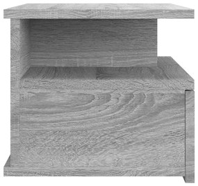 Mesa cabeceira suspensa 2 pcs derivados de madeira cinza sonoma