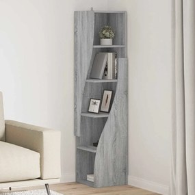 vidaXL Armário de canto Cinza Sonoma 32x32x140cm Madeira processada