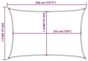 Para-sol estilo vela 160 g/m² 2,5x3,5 m PEAD verde-escuro