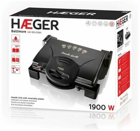 Grill Haeger GR-190.008A 1900W Preto Aço inoxidável