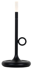 LED Conjunto de 2 candeeiros de mesa de exterior pretos com dimmer recarregável - Sjarel Design