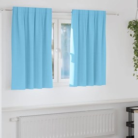 vidaXL Cortinas com cortinas 2 pcs Azul claro 140 x 140 cm Poliéster