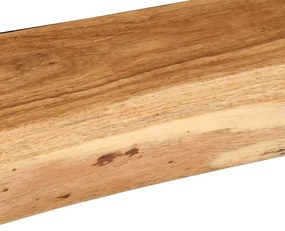 Prateleiras parede 2 pcs 100x20x3,5 cm madeira de acácia maciça