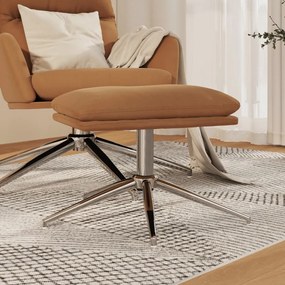 vidaXL Apoio de pés tecido de microfibra 60x60x35 cinza-acastanhado