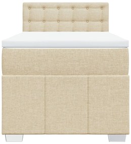 Cama com molas/colchão 80x200 cm tecido cor crème