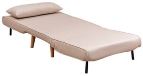 Sofá-cama 1 Lugar Folde – Creme – 180 x 80 cm