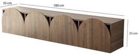 Móvel TV Mesta – Nogueira – 180x35x35 cm