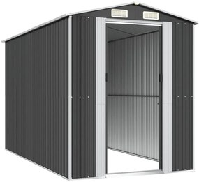 Abrigo de jardim 192x357x223 cm aço galvanizado antracite