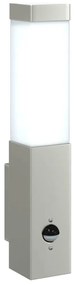Luzes de Parede Externas com Sensor 2 pcs Aço Inoxidável Prata IP44