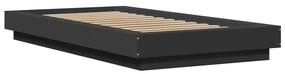 Estrutura de cama 90x190 cm derivados de madeira preto