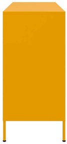 Aparador 100,5x39x79 cm aço amarelo mostarda