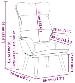 Poltrona Relaxante Veludo Bordô