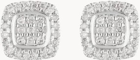 Brincos stud em ouro branco com diamantes Sweet Illusion, 0,51 quilates