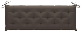 Banco de jardim empilhável c/ almofadão 159 cm teca maciça