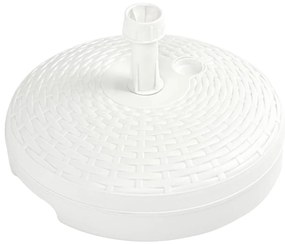 Base de guarda-sol c/ areia/água 20 L plástico vime branco