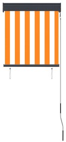 Estore de rolo para exterior 60x250 cm branco e laranja