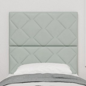 Cabeceira vidaXL Design Blocos de Diamante Cinza Claro 80 cm Veludo