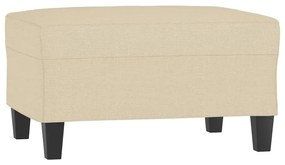 4 pcs conjunto de sofás com almofadas tecido cor creme