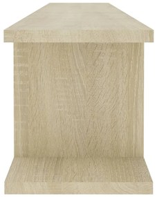 Estantes de parede 2 pcs 105x18x20 cm contrapl. carvalho sonoma