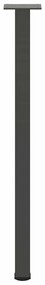 Pés de mesa de console 4 peças antracite 72-74 cm aço