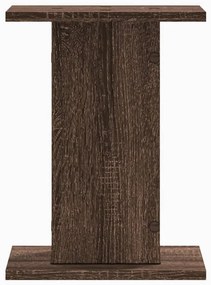 Suportes de colunas 2 pcs derivados madeira carvalho castanho