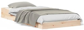 Estrutura da Cama Castanho 80 x 200 cm Madeira de pinho maciça