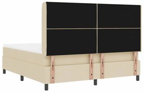 Cama Box com Colchão - Creme 180x200 cm, Tecido