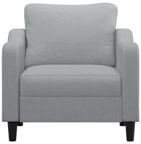 Poltrona tecido 60 cm cinzento-claro