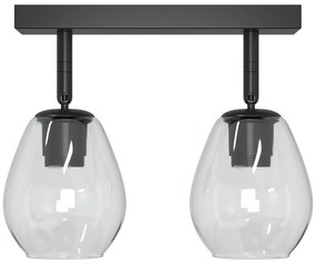Luzes de teto com cúpula de vidro ajustável Antracite E27