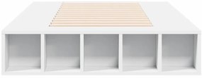 Estrutura de cama 90x200 cm derivados de madeira branco