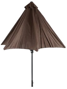Parasol DKD Home Decor Preto Castanho Aço 300 x 300 x 250 cm