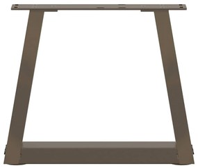 Pés para mesa de centro em formato de V, 2 peças, aço natural, 40x(30-