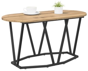 Mesa de Centro vidaXL Carvalho Artisan 80x40x40,5 cm em Madeira de Eng