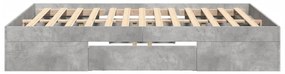 Estrutura de cama 135x190 cm derivados de madeira cinza cimento