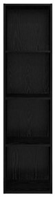 Gabinete para TV Carvalho preto 37 x 37 x 142.5 cm