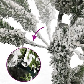Árvore de Natal artificial articulada c/ flocos de neve 300 cm
