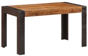 Mesa de jantar 140x70x76 cm madeira de mangueira áspera maciça