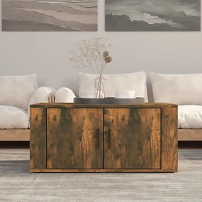 vidaXL Mesa de centro 80x50x36 cm derivados madeira carvalho fumado