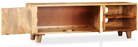 Armário TV madeira de mangueira maciça 118x35x40 cm