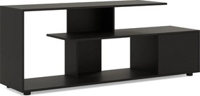Móvel de TV até 55'' assimétrico com 3 prateleiras para sala de estar Preto