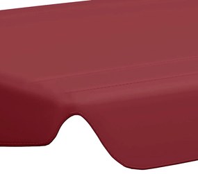 Toldo suplente p/ baloiço de jardim vermelho tinto