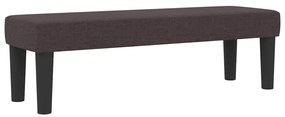 Cama Box Spring com Colchão e Banco Marrom Escuro 160x200 cm Tecido