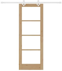 Porta Deslizante vidaXL com Conjunto de Hardware 73.5x198.5 cm Madeira