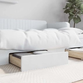 vidaXL Gavetas de cama 2 pcs derivados de madeira e couro artif. rosa