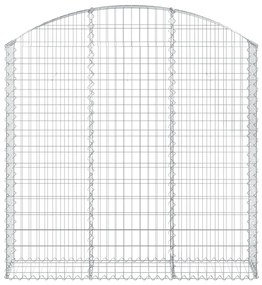 Cesto gabião arqueado 150x30x140/160 cm ferro galvanizado