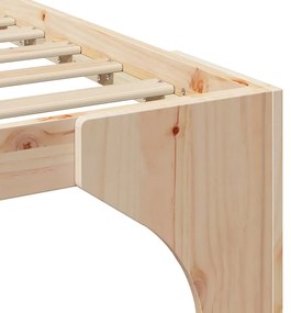 Estrutura de cama de chão Castanho 140 x 190 cm