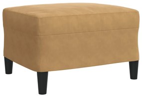 4 pcs conjunto de sofás com almofadões veludo castanho